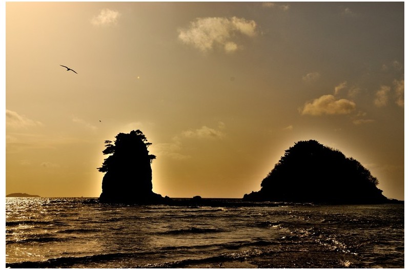 할배할매바위의 노을빛