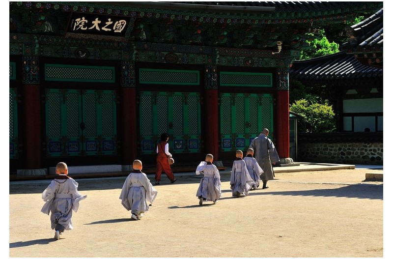 동자승의  옷자락