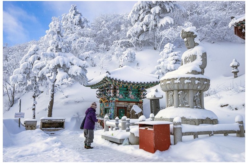 태백산 만경사 설경