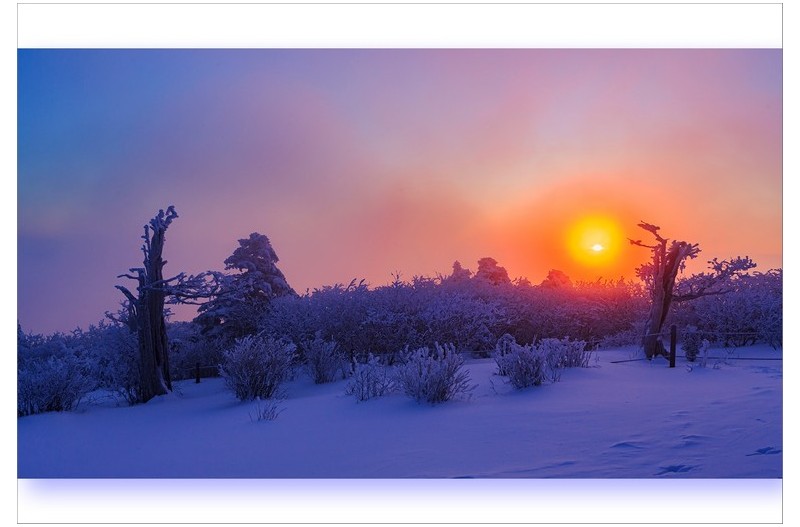 태백산 붉은 일출