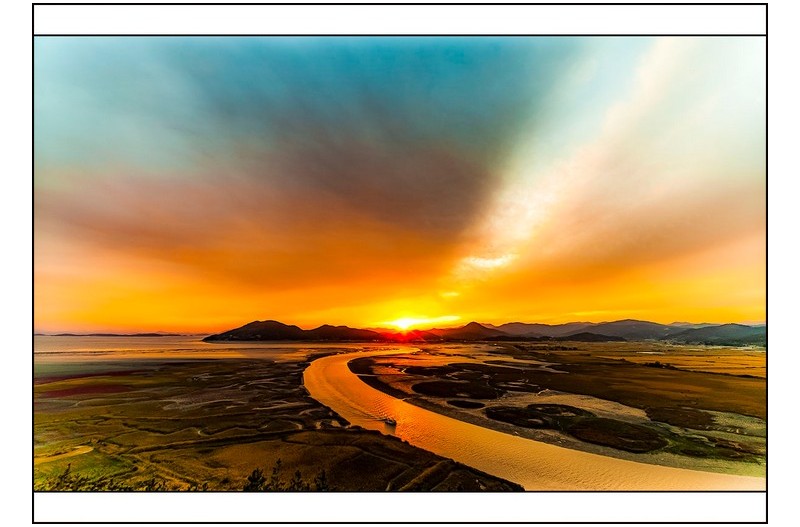 순천만의 일몰,,