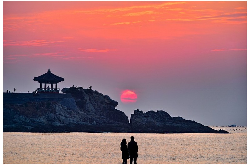 송정 송일정 일출