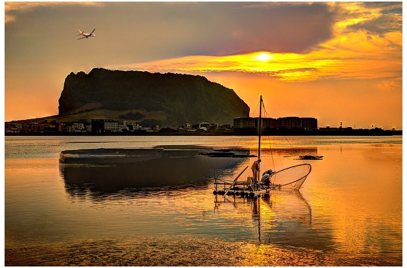 땟목 고기잡이(성산일출봉)