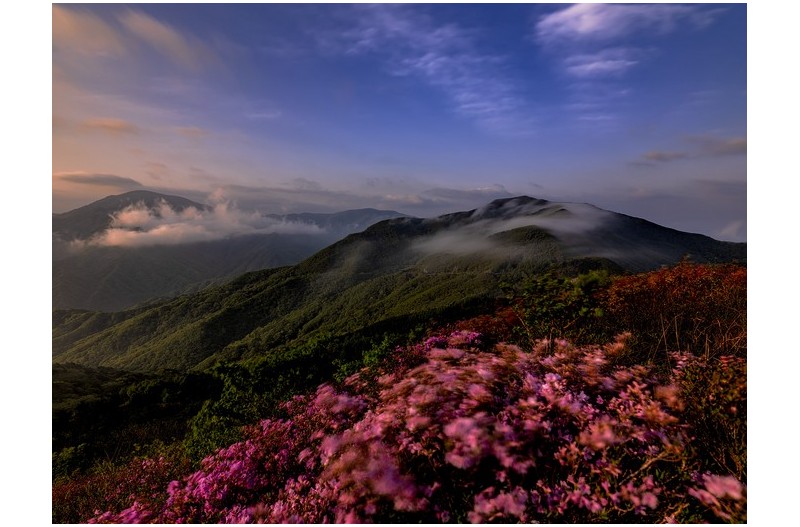 고리봉에서 바라본 만복대 풍경