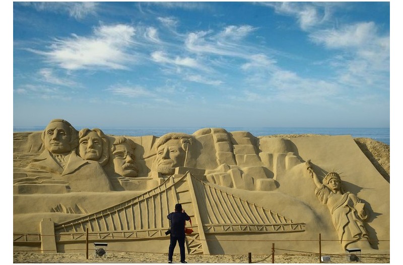 모래작품을 담다.