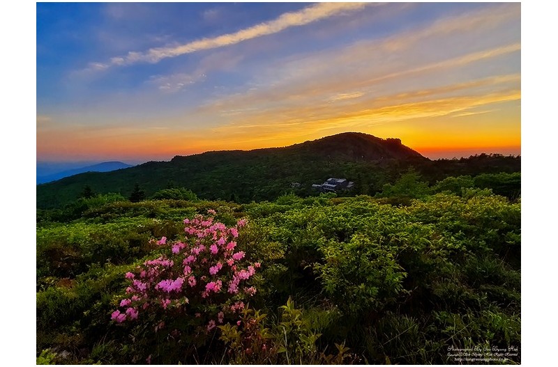 세석 평원의 노을