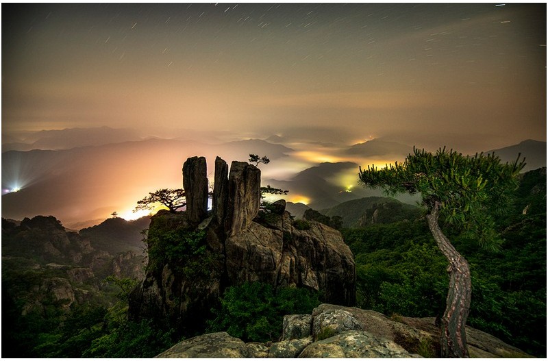 삼남매 바위의 별밤