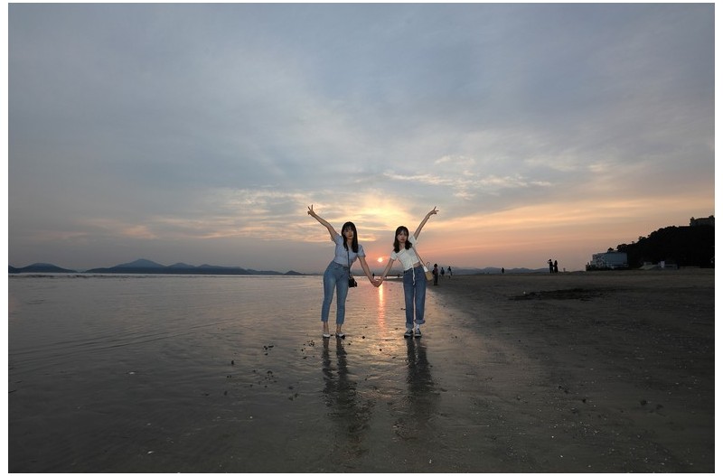 노을 물드는 다대포