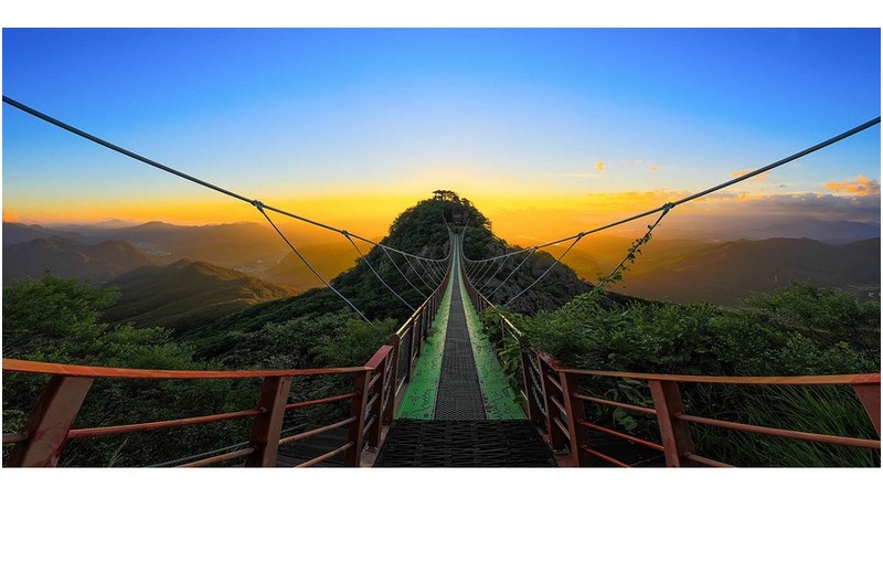 여름산하의 아침 빛