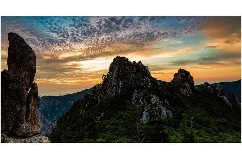 설악의 일출시간에