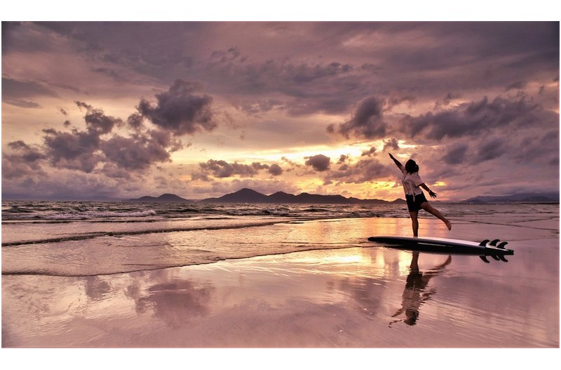 노을속의 발레리나