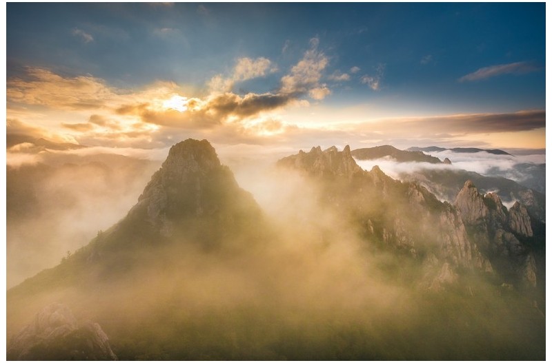 공룡능선 저녁풍경