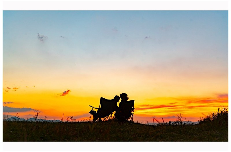 노을을 바라보며