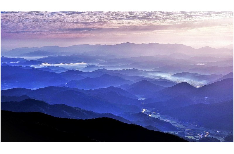 오도산 아침 풍경