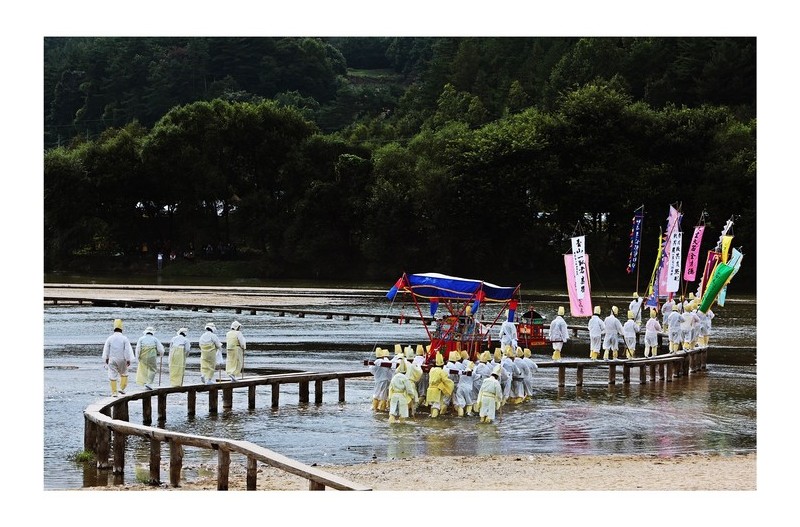 무섬 외나무 다리 축제