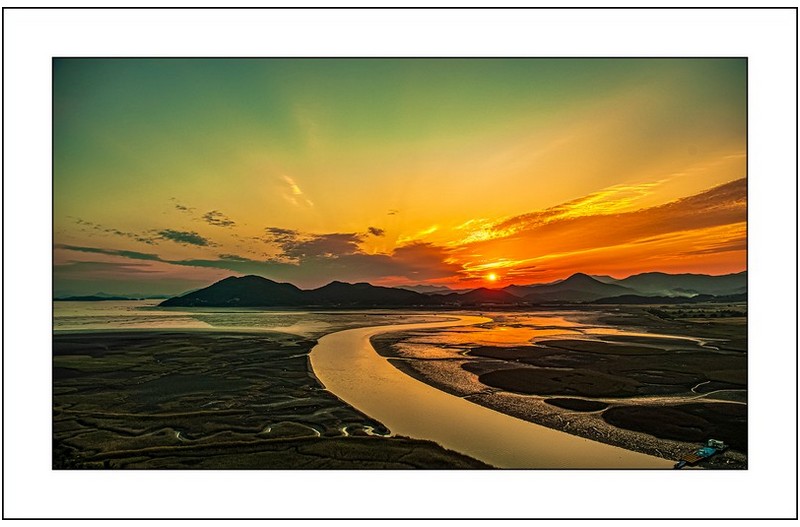 순천만의 일몰,,