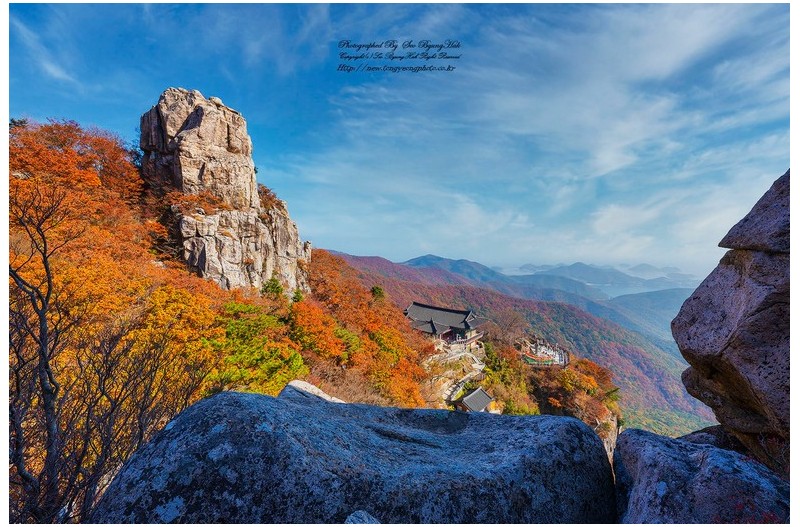 보리암의 가을 풍경