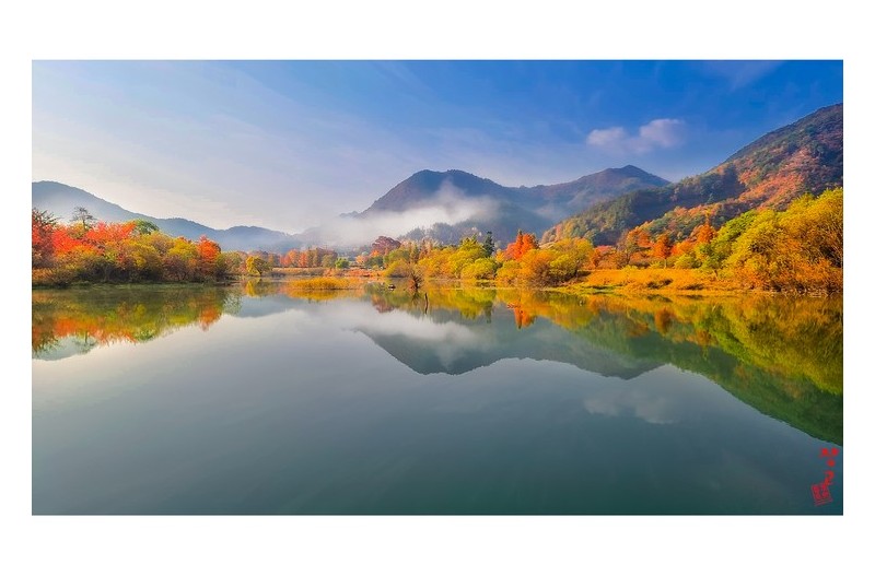 호수의 가을~