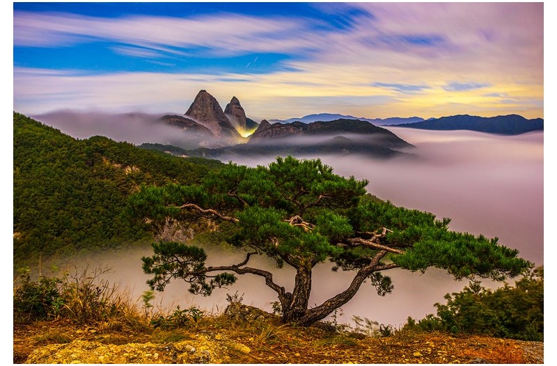 달밤에 마이산을 보다