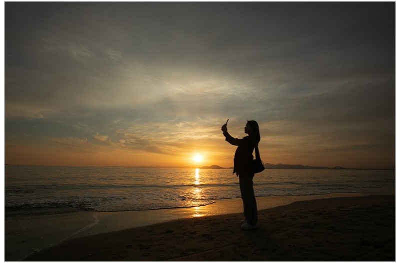 다대포 저녁 노을