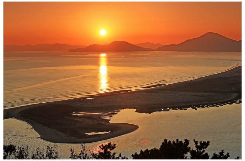 낙동강 하구언 풍경