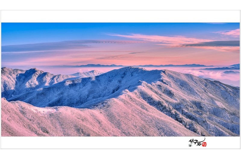백두대간 능선의 아침