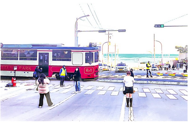 열차 지나갑니다.