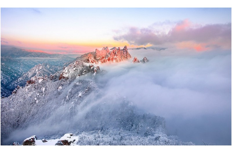 설악- 설경 운해