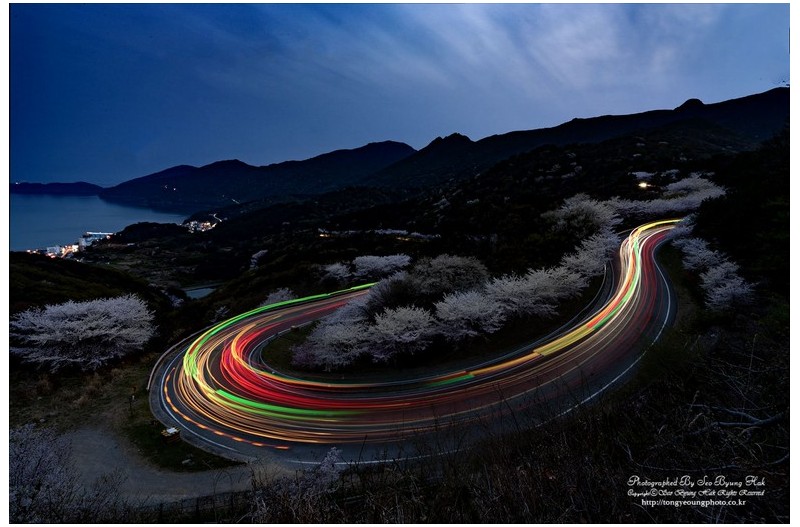 학동고개길 야경