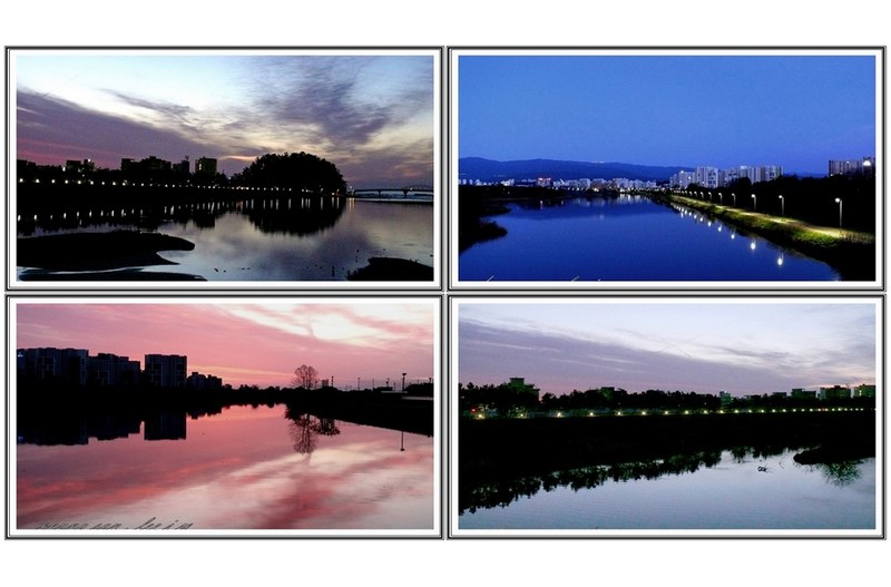 남대천 하구 여명