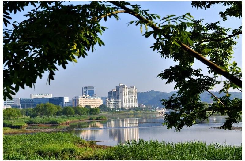 아침산책 남강변