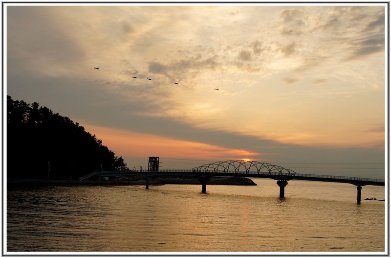 남대천 하구 여몀