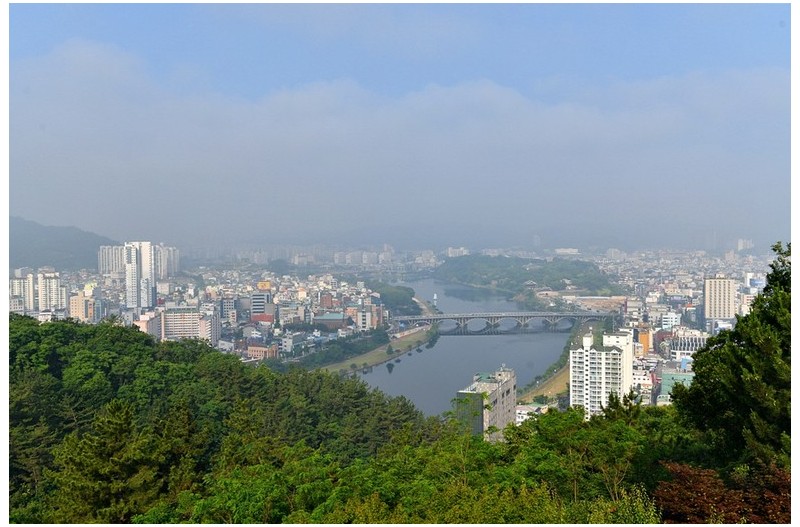 진주성이 보이는 풍경