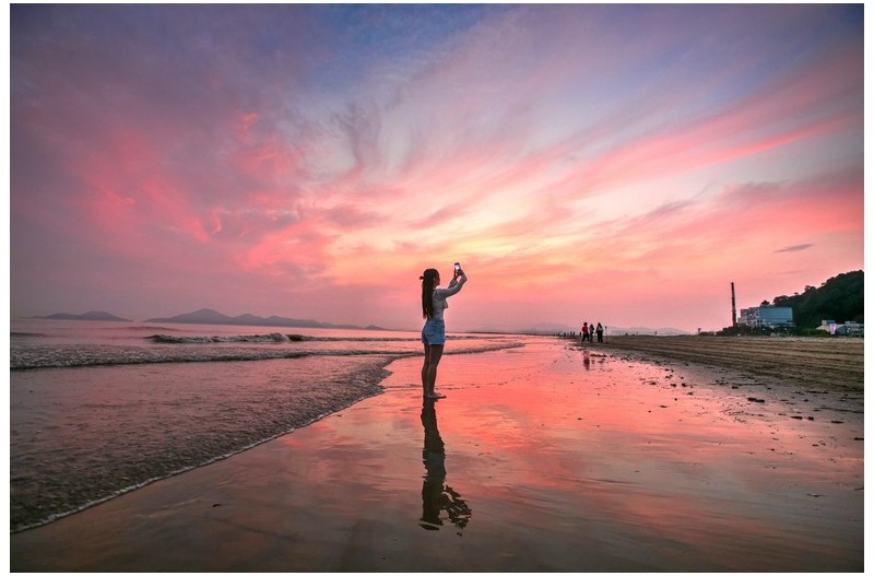 노을 물드는 다대포
