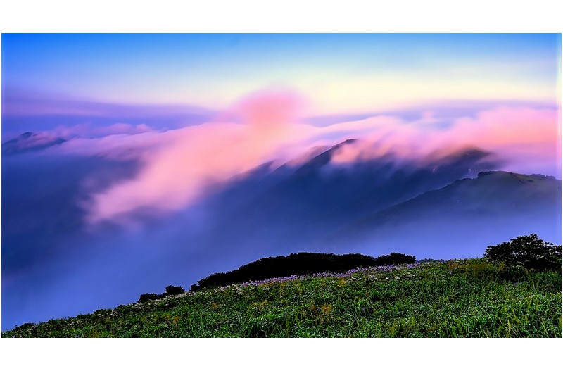 연화봉 운해 흐름