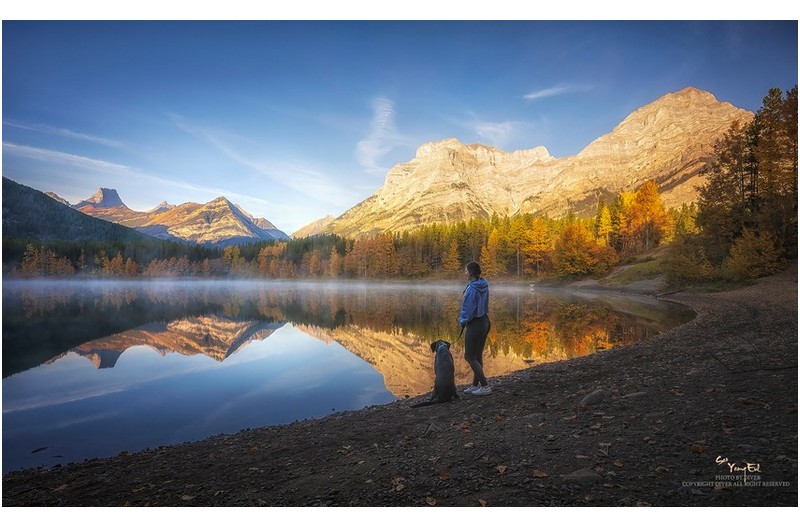 가을 호수의 낭만