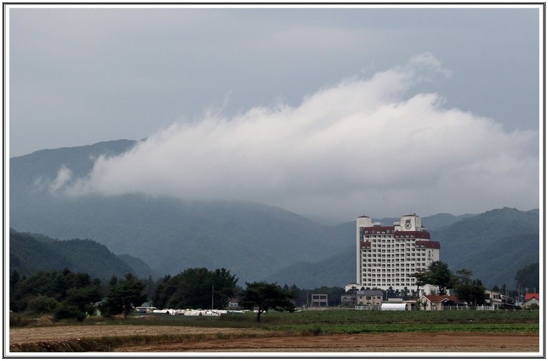 오대산 길목 에서
