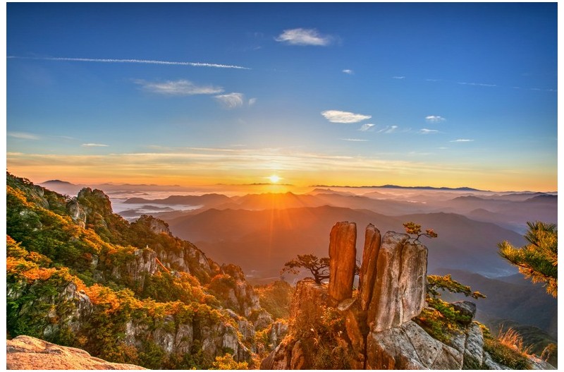 삼형제 바위 일출