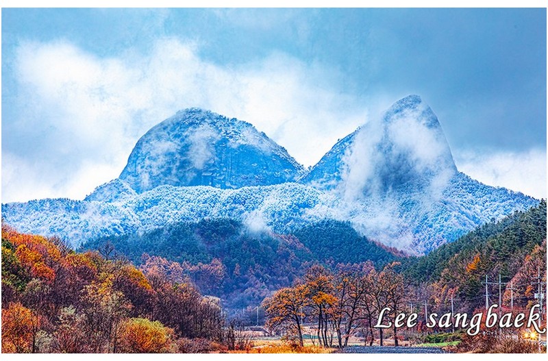마이산 첫눈 내리는 날