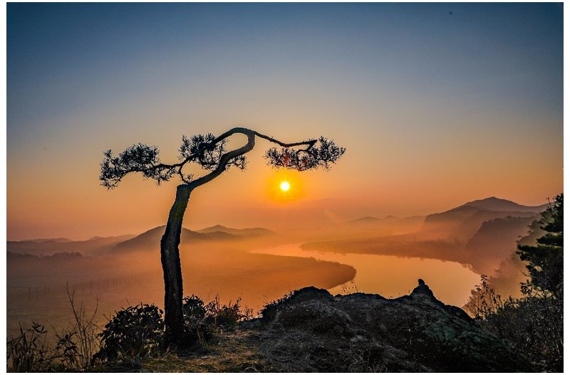 영산강 삼한지 새해일출