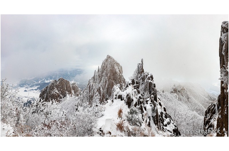 사자봉설경