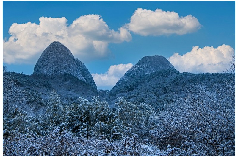 마이산설경