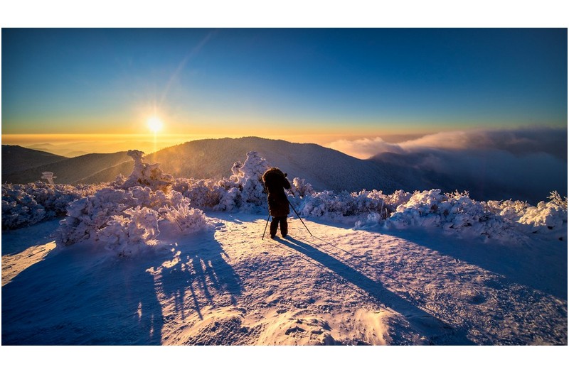 영하 22도의 추위도 잊은채~~