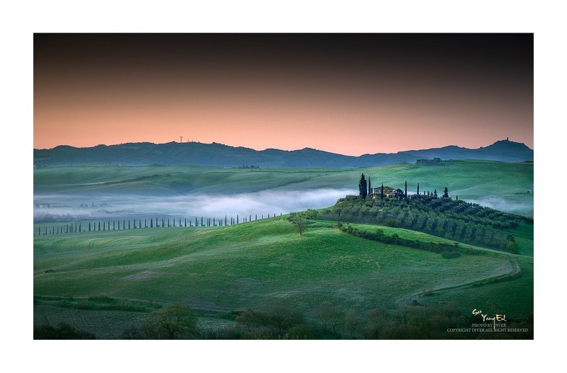 아름다운 초원의 아침