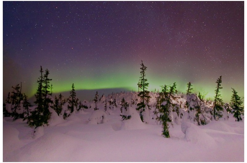 설경과 오로라