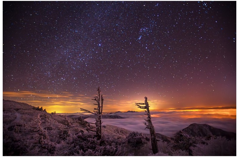 덕유산 산신령이 밤에만 몰래 보여 주는 풍경