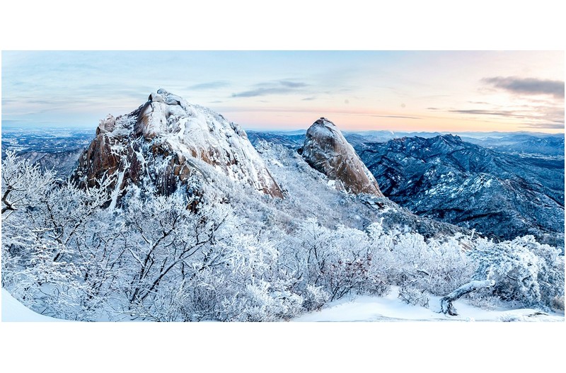 백운대와 인수의 겨울