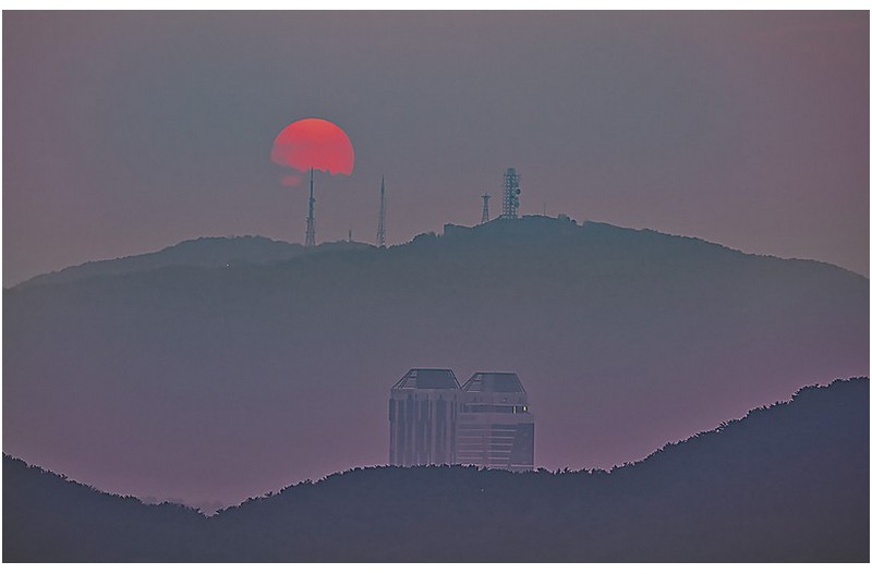 간비오산 그리고 황련산 일몰