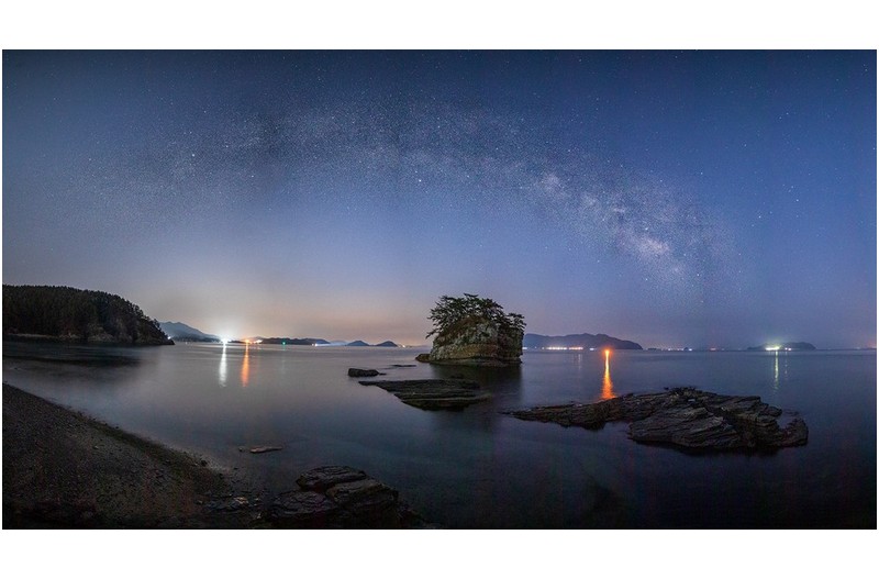 시루섬 은하수 파노라마