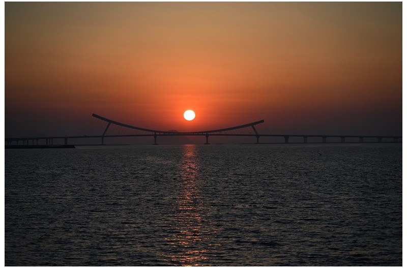 남북대교 일몰